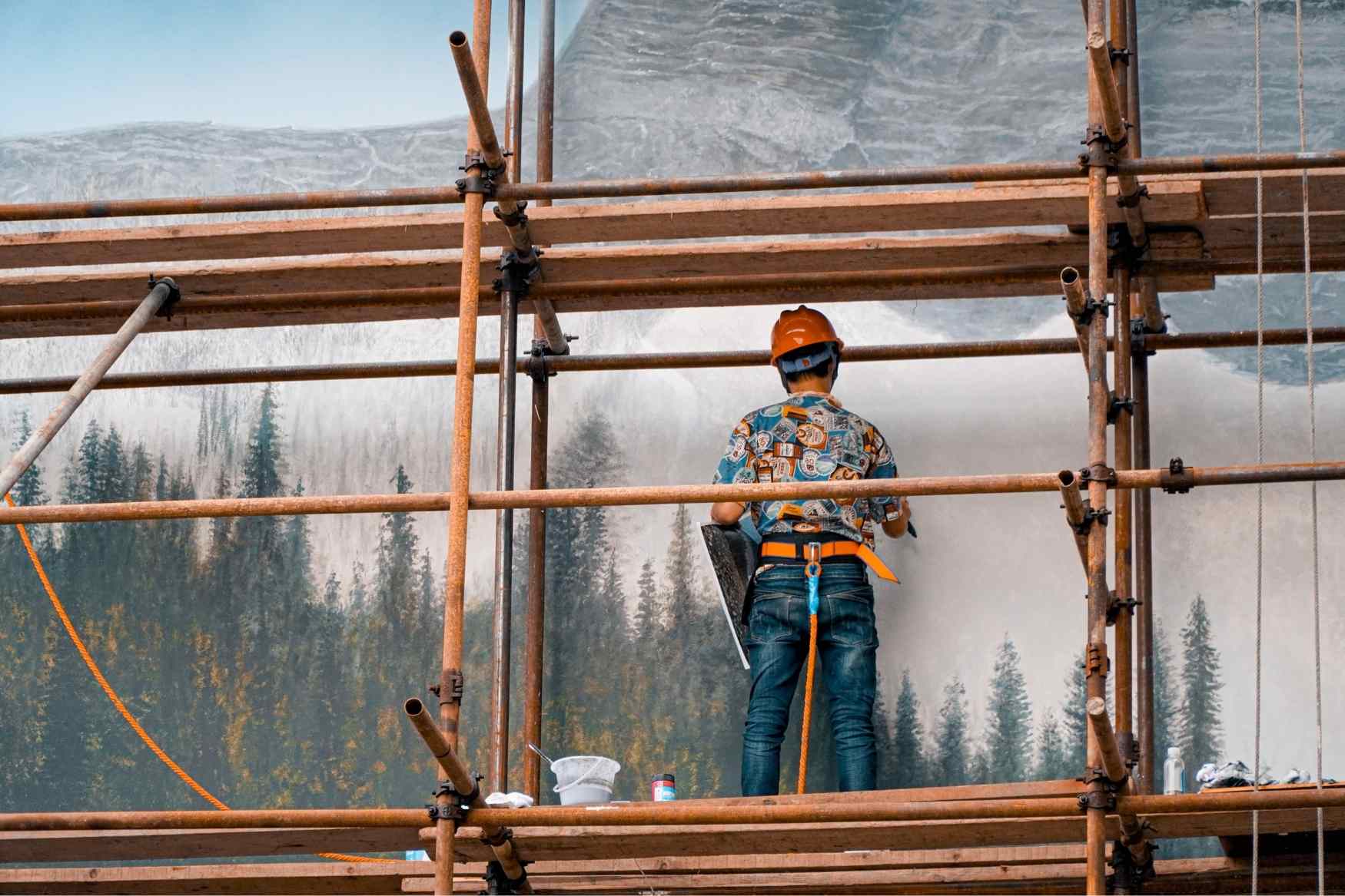 worker painting